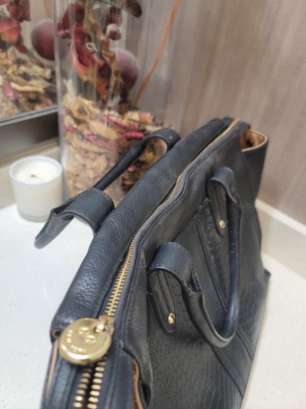 GiGi New York Parker Satchel Leather Black - Picture 10 of 13
